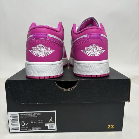 Nike Shoes Air Jordan 1 Retro Low GS “Fire Pink/Barbie” 2024 - Picture 4 of 6